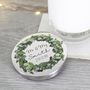 Mr And Mrs Wedding Wreath Scented Candle With Lid, thumbnail 5 of 9