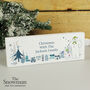 Personalised The Snowman And The Snowdog Wooden Mantel Decoration, thumbnail 3 of 6