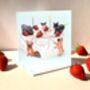 French Bulldog Birthday Strawberry Cream Cake Card, thumbnail 4 of 7