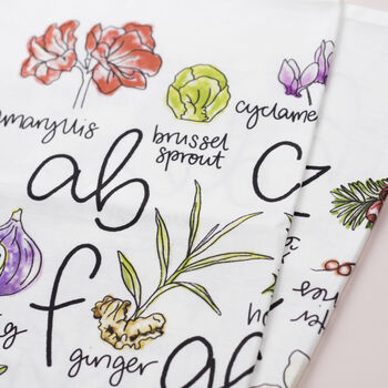 Christmas Tea Towel With Floral Design, 3 of 9