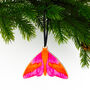 Rosy Maple Moth Wooden Hanging Decoration, thumbnail 1 of 4