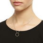 9ct Gold And Sterling Silver Two Tone Circle Necklace, thumbnail 3 of 6
