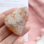 Flower Agate Smoothstone With Pouch | Crystal Gift, thumbnail 6 of 8