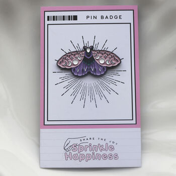 Dragonfly Pin Badge – Moon Phases Spiritual Enamel Pin, 2 of 3