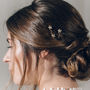 Star Swarovski Crystal Hair Pins In Gold Or Silver Star, thumbnail 8 of 12