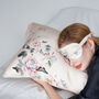 Silk Sleep Giftset Fleur Japonaise Pink Luxury Pillowcase Eye Mask And Scrunchie, thumbnail 1 of 10