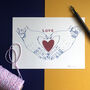 True Love Old School Tattoo Hand Heart Art Print, thumbnail 3 of 6