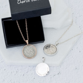 Personalised Sixpence Necklace 1928 To 1967, 3 of 6