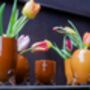 Evita Glass Vase Set Ochre Yellow, thumbnail 2 of 6