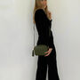 Olive Green Leather Crossbody Bag And Cheetah Strap, thumbnail 9 of 9