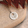 Trio Hoop Personalised Family Names Necklace In Silver Or Gold, thumbnail 3 of 6