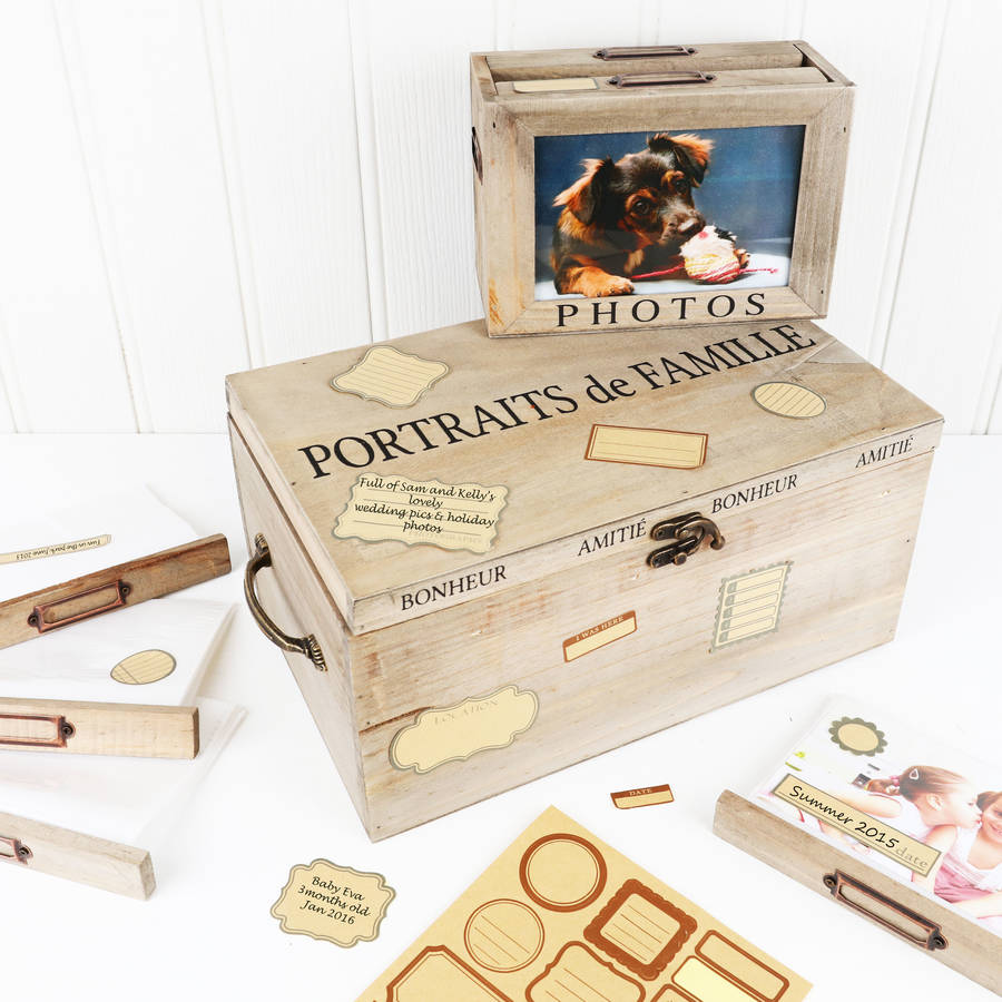 family wooden photo memory boxes by dibor