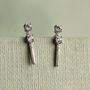 Sterling Silver Minimalist Baton Earrings, thumbnail 1 of 5