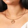 Torque Spiral Shell Hammered Pendant Necklace In Gold, thumbnail 1 of 5