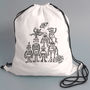 Pump Bag With Robots To Colour In, thumbnail 1 of 7