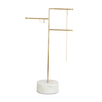 Marble And Brass Three Tier Jewellery Stand, 4 of 4