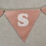 Bunting Pink Velour Personalised Baby Nursery Decor, thumbnail 2 of 12