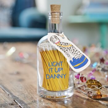 Personalised Yellow Dalmatian Match Bottle, 2 of 5