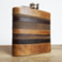 Leather Strips Hip Flask Custom Initials, thumbnail 5 of 6