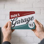 Classic Stripe Metal Garage Sign, thumbnail 1 of 3