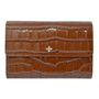 Brown Croc Leather Travel Accessories Wallet Set, thumbnail 3 of 8