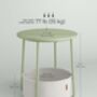 Round Side Table With Fabric Storage Basket, thumbnail 2 of 9