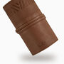 Leather Tech Roll Organiser With Optnl Access., Tan, thumbnail 3 of 5