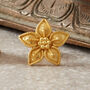 Gold Plated Sterling Silver Flower Stud Earrings, thumbnail 2 of 7