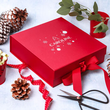 Minimalist Christmas Gift Box With Personalised Name, 3 of 6