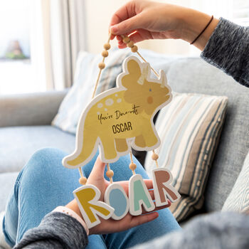 Personalised You're Dino Mite Roar Dinosaur Sign, 2 of 4