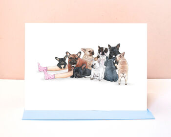 French Bulldog Funny Illustrated Greetings Card, 2 of 6