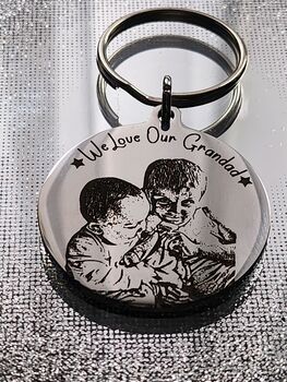 Grandad Or Dad Fathers Day Photo Keyring, 3 of 3