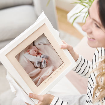 Wooden Personalised Baby Photo Frame, 6 of 7