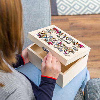 Personalised Arts And Crafts Wooden Box, 2 of 5
