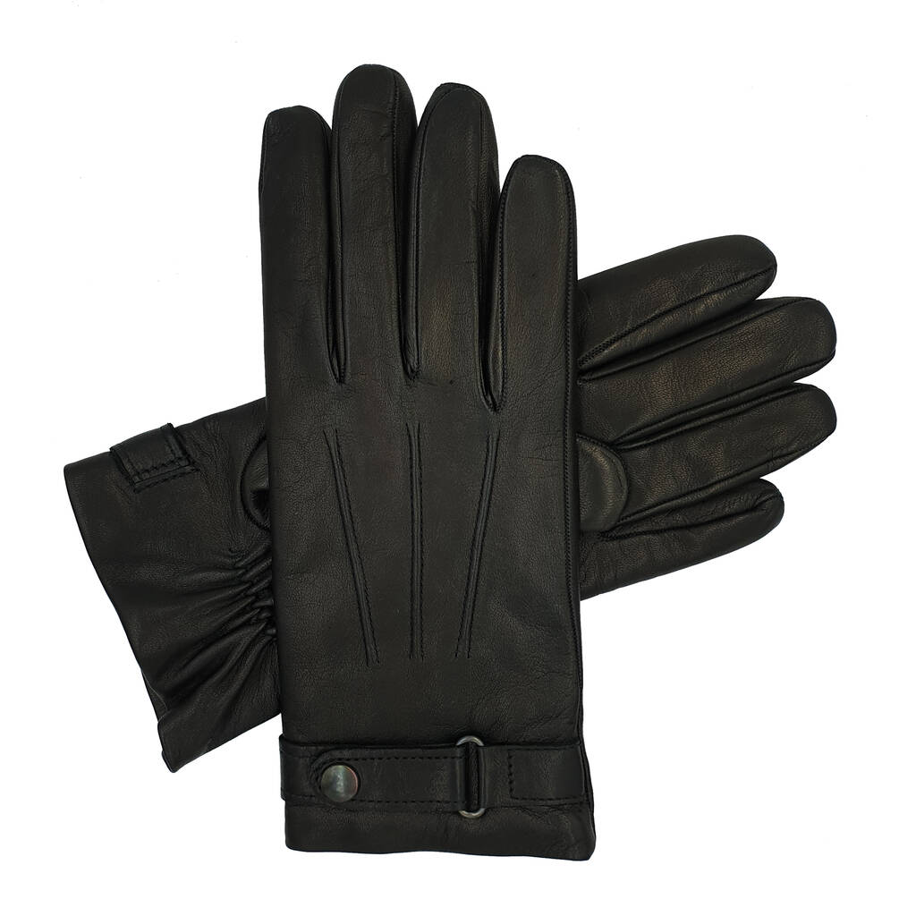 Henstridge. Men's Cashmere Lined Leather Gloves, 1 of 6