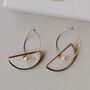 Mother Of Pearl Half Moon Earrings, thumbnail 1 of 7