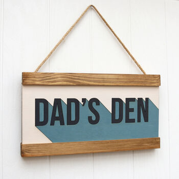 Personalised Wooden Dad's Den Sign, 4 of 4