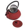 Red Tenshi Cast Iron Teapot 600ml, thumbnail 4 of 5