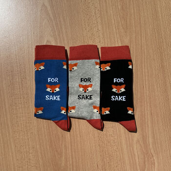 Unisex For Fox Sake Socks Gift Set, 3 of 3