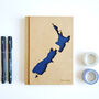 Handcrafted New Zealand Map Travel Notebook, thumbnail 3 of 5