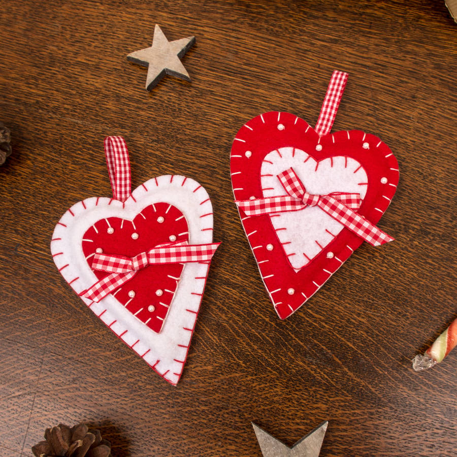 Christmas Tree Love  Heart Decorations  By Dibor 