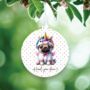 Personalised Unicorn Pug Keepsake Gift, thumbnail 1 of 2