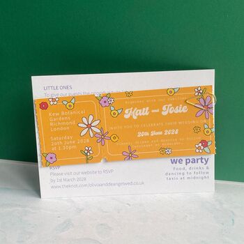 Floral Fun Colourful Wedding Invitation, 3 of 6