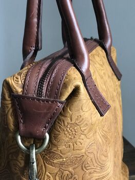 Collardmanson Maya Bag Floral Leather, 10 of 12