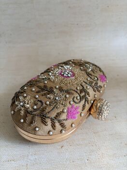 Gold Oval Clutch Bag, 6 of 10