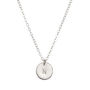 Sterling Silver Disc Initial Necklace, thumbnail 3 of 7