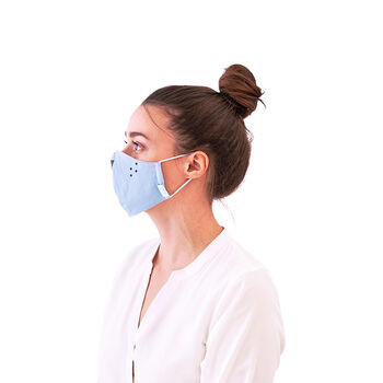 Blue Polarbear Inspired Adult Face Mask, 2 of 4