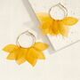 Elegant Petal Fabric Hoop Earrings, thumbnail 4 of 5