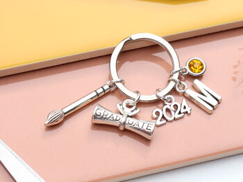 Personalised Art Student 2025 Graduation Keyring Art Graduate Keepsake, 7 of 10