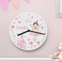 Personalised Fairy Princess Kids Clock, thumbnail 2 of 3